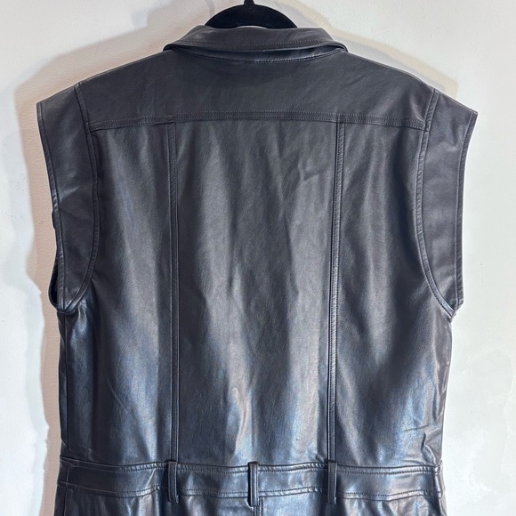 FREE PEOPLE SZ L Danni Vegan Leather Collar Pockets Western Style NEW WITH TAG - Picture 10 of 14